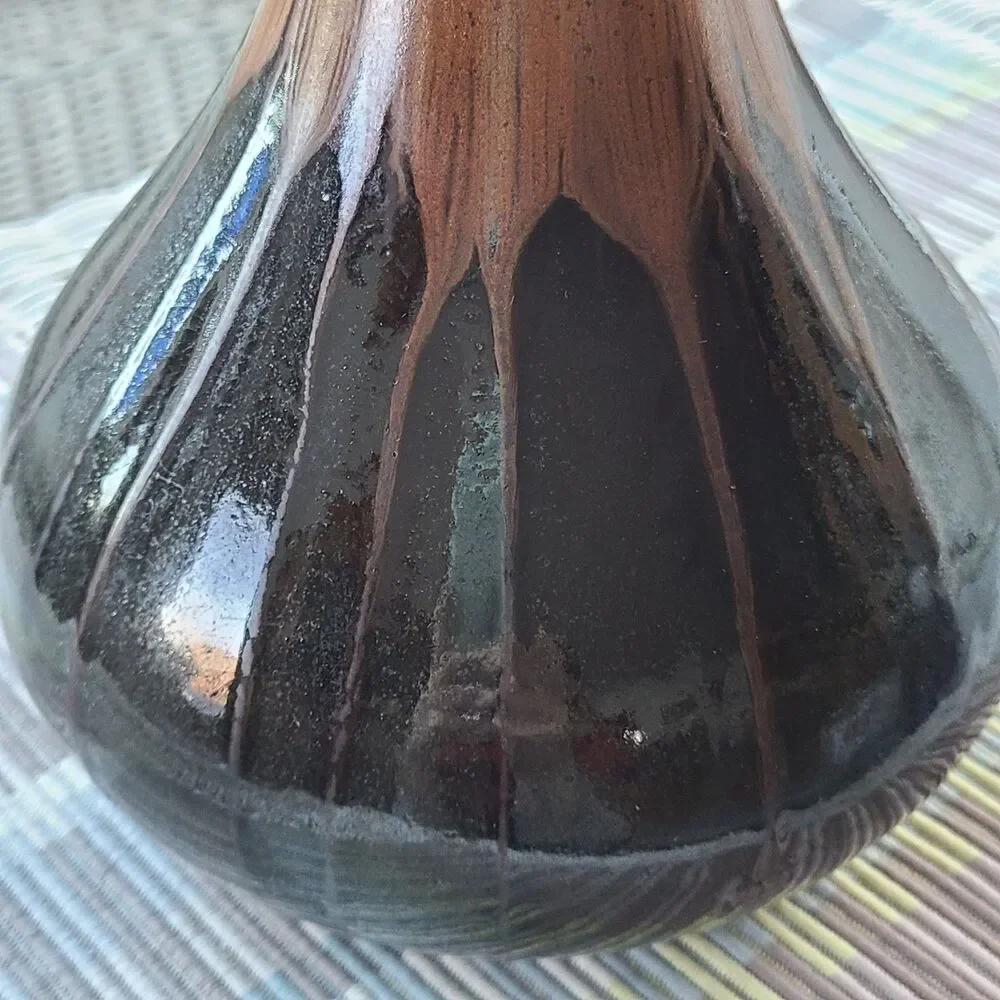 Vintage Hand Thrown Drip Glazed Ceramic Clay Pottery 
